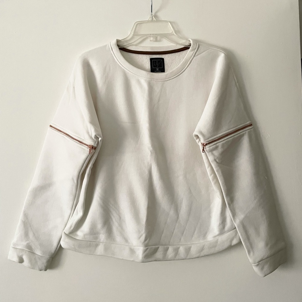 White/Creme Zipper Sleeve